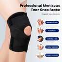JOMVD Knee Brace for Meniscus Tear, Knee Pain, Adjustable Breathable Knee Support with Side Stabilizers for Arthritis, ACL,MCL, Pain Relief, Injury Recovery, Women and Men,Small