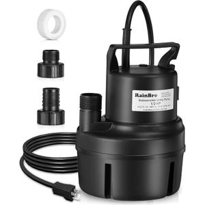 Submersible Sump Pump, Clean/Dirty Water Pump, Portable Utility Pump With 25-Foot Cord, Ideal for Swimming Pool, Garden Pond, Basement, and Flood Relief Drainage