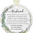 Husband Ornaments 2026 Husband Christmas Ornament Forever Best Ever Gift Double-Sided Printing Ceramic 2.9"