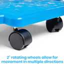 hand2mind Blue Indoor Scooter Board with Handles, Sit Down Floor Scooter, Gym Activities for Kids, Indoor Sport Recess Games, Physical Education Equipment, Gross Motor Toys
