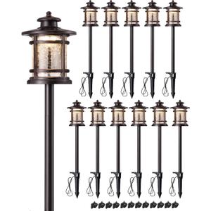 EDISHINE Low Voltage Pathway Lights, 3.4W 155LM 12V 3000K Outdoor Pathway Lights Wired, Waterproof Landscape Path Lights, 50,000H LED for Yard, Garden, Driveway, 12 Pack