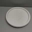 HPC Decor 12in Round Wood Tray - White, Distressed, Farmhouse Rustic - Decorative Tray for Living Room, Coffee Table, Kitchen Table or Farmhouse Serving Tray