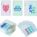 Jongyance 160-Piece American Mahjong Playing Cards Set, Includes Manual, Storage Box, Dice, Chips & Wind Indicator Portable, Travel-Friendly