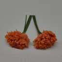 IPOPU 2 Bouquets Gerbera Daisy Artificial Flowers 10PCS Orange Flowers Faux Daisies Real Touch Flowers for Wedding Party Home Table Centerpieces Decoration (Orange)