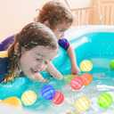 12PCS Reusable Water Balloons Set - 6 Colors Silicone Refillable Splash Balls for Kids Outdoor Summer Activities, Pool Beach Water Games, Fast Self-Sealing Water Bomb Toys
