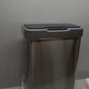 EKO Mirage-T 50 Liter / 13.2 Gallon Touchless Rectangular Motion Sensor Trash Can, Brushed Stainless Steel Finish