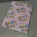 4 x RiukRaiu Valentine's Day Wrapping Paper for Men Women - Pink Gift Wrap Balloon Heart Envelope for Romantic Lovers Wedding - 4 Folded Sheets 28 X 40 Inch, Easy to Store