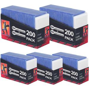 1000 Card Sleeves Clear Loads for Cards,3"X4" Baseball Card Protectors Sleeves for Cards, Hard Plastic Card Holder for Trading Sports Football Game Cards (500 Hard Sleeves+500 Penny Sleeves)
