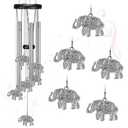 Virekm Windchimes Outdoors Clearance, Door Chime Wind Chimes for Outside Sympathy Wind Chimes for Patio Decoration, Garden Decor. Zen Garden Decor（Elephant）