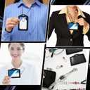 Y2K Lanyards for ID Badges and Keys Black ID Badge Holder with Lanyard Key Cute Accessories for Women