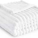 Bedsure White Throw Blanket for Couch - GentleSoft Cozy Soft Blankets for Women, Cute Small Throws for Girls, 50x60 Inches