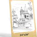 Feifeiya Extra Large Drawing Board 24" x 36" Large Sketch Board with Handle for Drafting Art Portable Tool Drawing Painting for Artists School, Class, Studio or Field Use