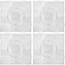 4pcs - 2.6mm Mini Fuse Beads Boards, Large Clear Pegboards Kits, with Gift 4 Lroning Paper