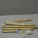 Shower Curtain Rod, Adjustable 32-89 Inch Spring Tension Shower Rods Stainless Steel Telescoping Curtain Rod for Bathroom, No Drilling, No Slip, No Rust, Gold