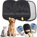 Pet Hair Remover Glove for Cats & Dogs  2025 Newly Upgraded Five-Finger Electrostatic Pet Hair Remover Glove, Reusable Pet Hair Removal Tool (Two Gloves)