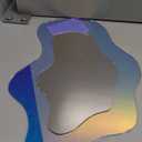 Irregular Wall Mirror Wavy Acrylic Rainbow Mirror Room Decor Aesthetic Mirrors Amorphic Vanity Retro Mirrors for Bedroom Living Room Bathroom Entryway Wall Decor ( Clouds Style, 15.5 x 10.5 Inches )