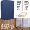 DEHITE Bible Cover Case for Men and Women Leather Bible Carrying Bag Pen Slots Zippered Pocket Premium Faux Leather