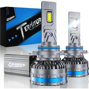 FAHREN TERMITOR 9005/HB3 LED Bulbs, 55,000LM, 6500K, IP68 Waterproof (2-Pack)