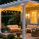 100FT 52 LED Bulbs Outdoor String Lights, G40 Shatterproof String Lights, IP65 Waterproof Connectable Outside Patio Light for Backyard Porch Balcony Garden Decor Christmas Camping Gazebo