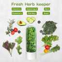 2 x Herb Keeper for Refrigerator, Herb Saver for Refrigerator, Vegetable Preservation Bottle for Cilantro, Mint, Parsley, Asparagus, Keeps Greens Fresh for 2-3 Weeks (1PCS)