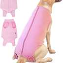 Dog Surgery Recovery Suit - After Spay, Abdominal Wounds Post Surgical Recovery, Anti Licking Breathable Dog Onesies for Small, Medium & Large Pet, Alternative Bandages Cone E-Collar (XL (Back length: 19.7"))