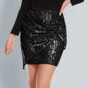 Women's Sequin Skirt High Waist Sparkle Bodycon Glitter Night Out Party Club Short Mini Skirts Clubwear
Size S