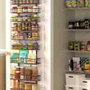 Moforoco Bronze 9-Tier Over The Door Pantry Organizer, Pantry Organization And Storage, Metal Hanging Spice Rack Shelves Door, Home & Kitchen Essentials, Laundry Room Bathroom Organization