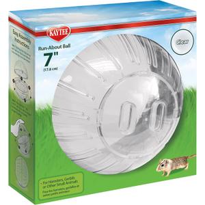Kaytee 7" Clear Run-About Exercise Ball For Pet Hamsters & Gerbils