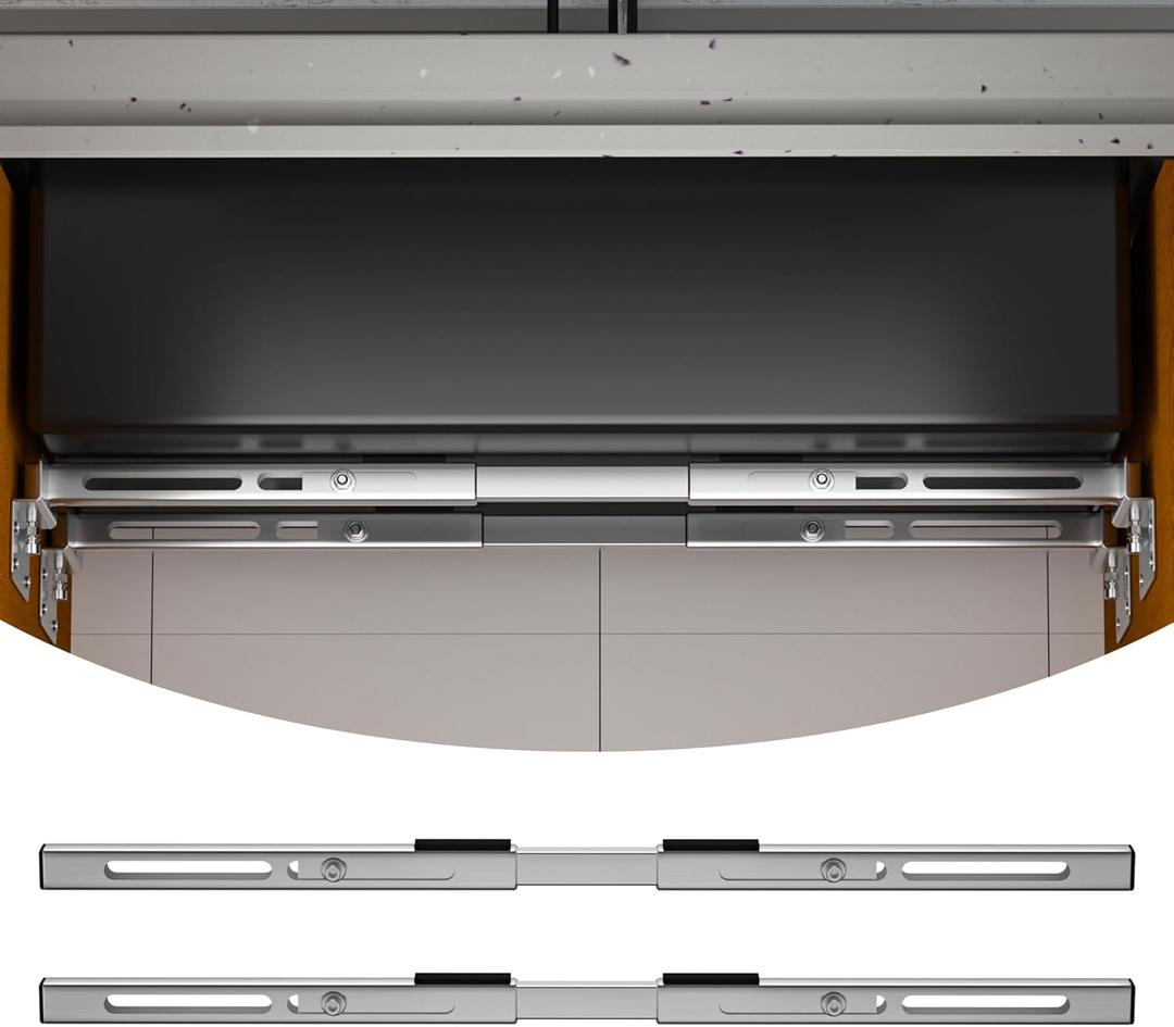 Undermount Sink Brackets Support Kit, Adjustable Heavy Duty Stainless Steel Undermount Sink Repair Braces for Kitchen & Bathroom Sinks 2839.4 Inch (2 Pack)