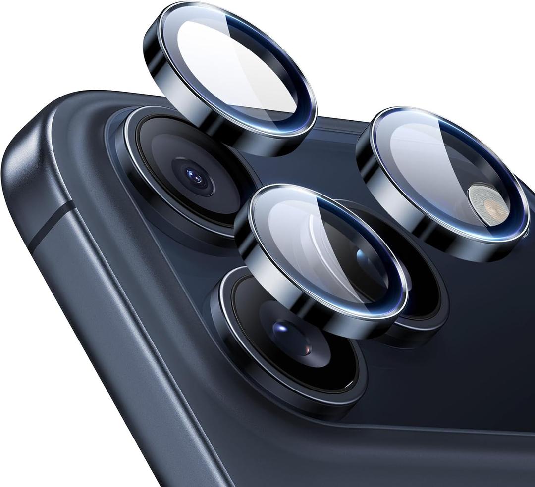 ESR Camera Lens Protector for iPhone 17 Pro Max/17 Pro/16 Pro Max/16 Pro/15 Pro Max/15 Pro/14 Pro Max/14 Pro, Ultra-tough HD Individual Lens Protectors, Ultra-thin Tempered Glass, 1 Pack, Blue