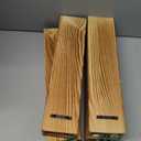 4-Pack Wood Wall Planters with 8 Removable Faux Eucalyptus Stems - Modern Farmhouse Wall Decor for Living Room, Bedroom, Bathroom - Wooden Wall Vases and Fake Eucalyptus for Home Office Decor