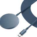 ZEROLEMON Magnetic Wireless Charger [10ft], Compatible with Mag-Safe Charger, Fast Wireless Charging Pad for iPhone 17 Pro Max, iPhone 17/17Pro/16Pro/16E/16/15 Series, iPhone Air, AirPods -Rugged Blue