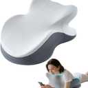 MOONYOOY Ergonomic Zoned Memory Foam Wedge Pillow for Bed, Prone Sleeping & Reading Cushion with Smooth Unibody Gentle Incline, Targeted Support for Stomach Sleepers & Back Pain Relief, Washable Cover