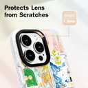 for iPhone 16 Case [Military-Grade Drop Protection/Uplifting Soft TPU Protective/Camera Protection/for Women & Girls]-Vibrant Yellow Motivational Travel Collage with Teddy Bear