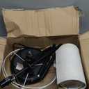 Luvkczc Black Floor Lamp, 60" Standing Lamp Tall Lamp with Fabric Lampshade&Pull Chain Corner Floor Lamps for Living Room, Bedroom & Office Bulbs Not Included