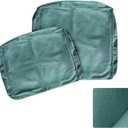 ARTPLAN Outdoor Deep Seat Slipcovers,Patio Seat Back Covers Only 24x24x6 18x24 Olefin,Square Outdoor Cushion Cover, for Patio Funiture,Blue