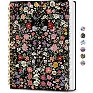 2 x ZOTIA Academic Planner 2026-2027, Monthly & Weekly Jul 2026-Jun 2027 | Starlit Garden, 6.3" x 8.5" Calendar Planner for Women, Hardcover Pretty Organizer for Women, School Office Home Supplies