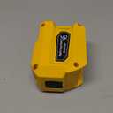 220W Power Inverter Compatible with Dewalt 20V Battery, DC 20V to AC 110V Portable Power Station with 1 AC Outlet, 2 USB Ports & 1 Type-C Fast Charging, 400LM LED Work Light (Yellow)