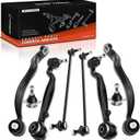 A-Premium Set of 8, Front Upper Control Arm, Lower Control Arm, Sway Bar Link, Lower Ball Joint Compatible with Land Rover MK3 Series - Range Rover 2003-2012, 4WD or AWD Only