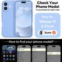 Vooii Magnetic for iPhone 17 Case, Compatible with Magsafe (Premium Liquid Silicone) (Integrated Camera Control Button) Full Body Protective Anti-Scratch Microfiber Lining 6.3", Light Blue