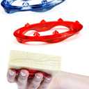 Bar Soap Gripper No Goo or Mess Soap Holder for Bath and Showers 2 Pack, Red and Blue