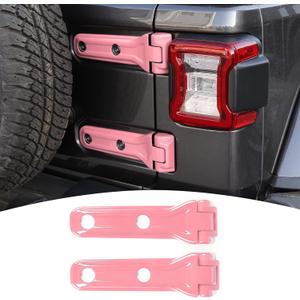 JeCar Pink Tailgate Hinge Cover Trim for 2018-2024 2025 Jeep Wrangler JL & Unlimited