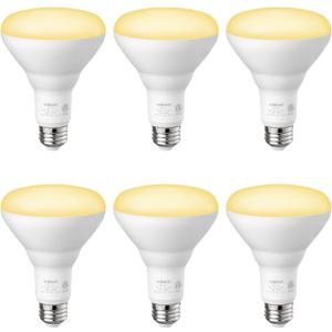 EDISHINE BR30 LED Bulb, Dimmable Flood Lights for Indoor Outdoor, CRI85+ 850LM Super Bright 11W Equivalent 65W, 2700K Warm White Recessed Light Bulbs, LED Can Light Bulbs E26 Base 6 Pack ETL Listed