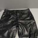 Idopy Men`s Business Slim Fit Five Pockets Faux Leather Pants Jeans 32