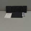 GEODMAER Foldable Bluetooth Keyboard, Portable Full Size Folding Keyboard with Large Touchpad, Numeric Keypad, PU Leather, Wireless TravelKeyboard for Windows Android Mac(Sync up to 3 Devices) (Black)