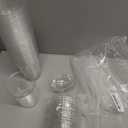 50 Set Plastic Cups with Lids and Straws, Disposable Clear Iced Coffee Cup with Lids Round Bottom Plastic Cup for Cold Beverage Drinks Juice Smoothie Coffee Party(Panda Lid,12 oz)