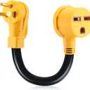 4 Prong to 3 Prong Dryer Adapter Compatible with NEMA 6-50P to 6-30R 240V 50 Amp Male Plug 30 Amp Female Receptacle Heavy Duty Dryer Plug Adapter Generator EV Charger Cord Power Adapter, ETL Listed