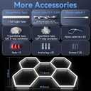 LZHOME Hexagon 5000K LED Garage Lights: 25 Pack Updated 1.31-inch Wider Size, 26300LM Super Bright Hex Lighting LED Ceiling Shop Light for Garage, Car Detailing, Workshop, Warehouse, Gym, Basement