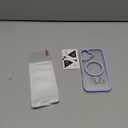 FNTCASE for iPhone 17 Case Clear: Magnetic Phone Cases with Screen Protector Drop Proof Compatible with Magsafe Slim Anti Yellowing Rugged Shockproof Protective Transparent Cell Cover (B-Purple)