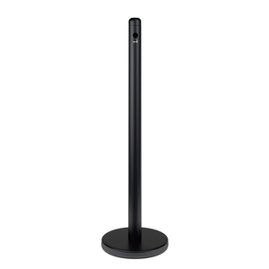 40" Black Free Standing Smoker Pole and Base. For use Outside of Office, Restaurants, Bars, and Convenience Stores. Smokeless Outdoor Ashtray Cigarettes Ash Butt Disposal. Ashtrays for cigarettes